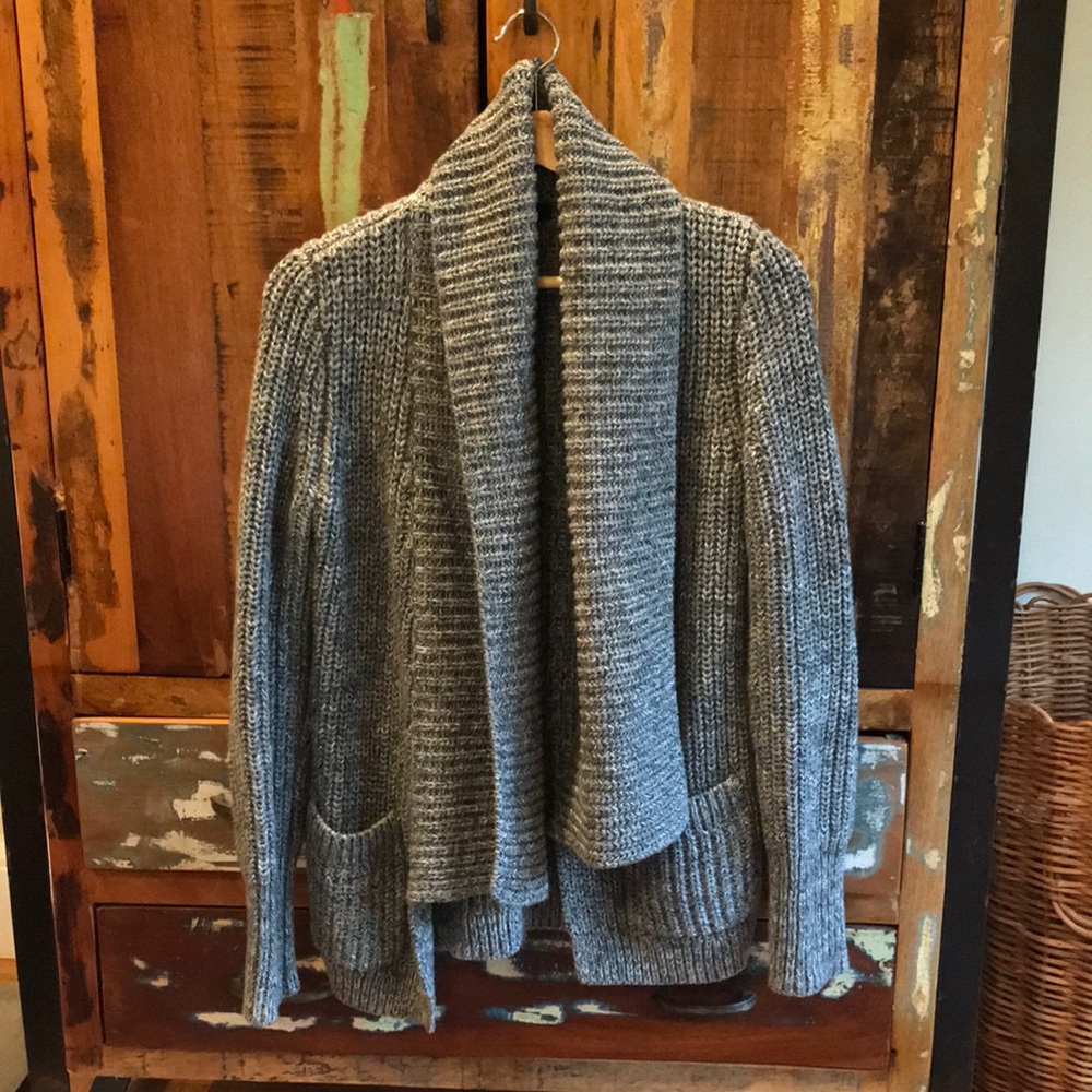 Chunky Cotton J.Crew Shawl Collar Cardigan